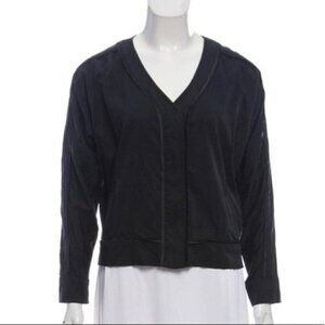 Derek Lam 10C x Athleta Crop V-neck Jacket Black Women’s Size Large